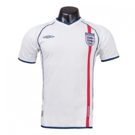 Camisolas de futebol Inglaterra Retro Equipamento Principal 2002 Manga Curta
